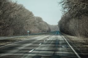 Empty road without cars