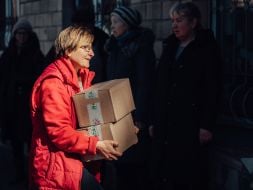 Delivery of humanitarian aid in Chernihiv