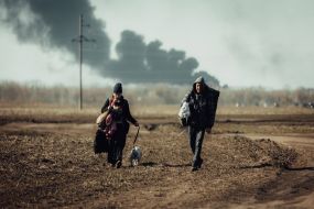 Evacuation of people from Chernihiv