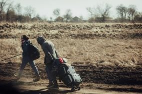 Evacuation of people from Chernihiv