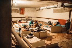 People in the bomb shelter