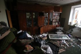 The building was destroyed by shelling and explosions in Borodyanka