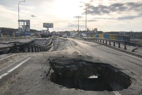 Destroyed by explosions and shelling of the occupiers of cities in Gostomel