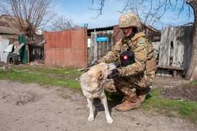 The fighter of the territorial defense  in Chuguev