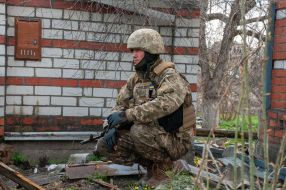 The fighter of the territorial defense  in Chuguev