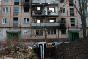 Destroyed house in Kharkiv