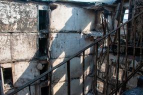 Destroyed house in Kharkiv