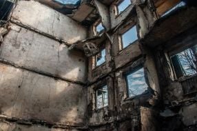 Destroyed house in Kharkiv
