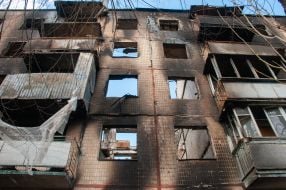 Destroyed house in Kharkiv