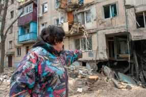 Destroyed house in Kharkiv