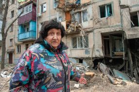 Destroyed house in Kharkiv