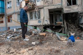 Destroyed house in Kharkiv