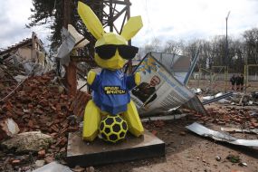 The Yuri Gagarin Stadium in Chernihiv was destroyed