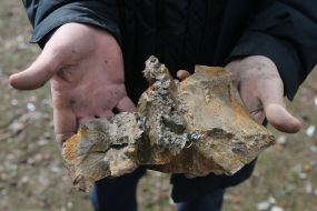 A fragment from an aviation bomb