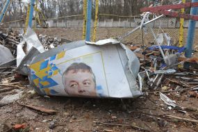 The Yuri Gagarin Stadium in Chernihiv was destroyed