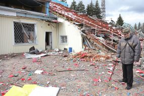 The Yuri Gagarin Stadium in Chernihiv was destroyed
