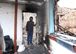 Destroyed house