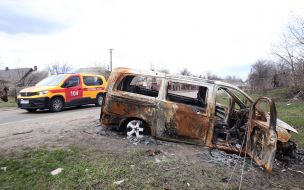 Burned car