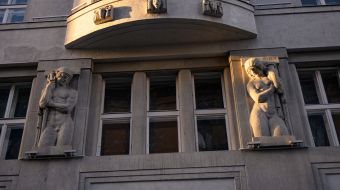 Bas-reliefs on a building in Lviv
