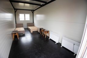 Modular houses for rescuers and volunteers in Borodianka