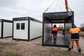 Modular houses for rescuers and volunteers in Borodianka
