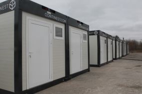 Modular houses for rescuers and volunteers in Borodianka