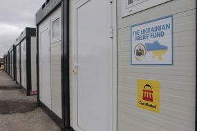Modular houses for rescuers and volunteers in Borodianka