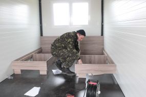 Modular houses for rescuers and volunteers in Borodianka
