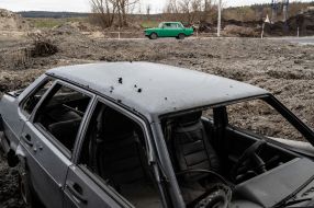 A car was fired on in Irpіn