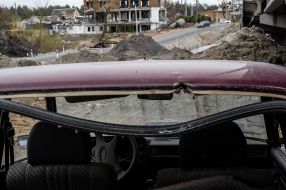 A car was fired on in Irpіn