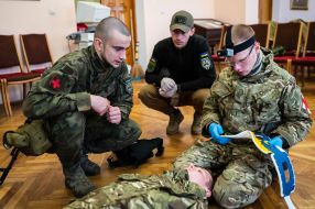 Training of volunteers of the medical battalion "Hospitallers"