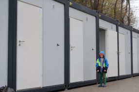 Modular town for migrants in Lviv