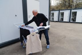 Modular town for migrants in Lviv