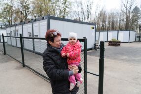 Modular town for migrants in Lviv