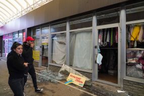 Pavilions at the market in Kharkiv were damaged as a result of the shelling