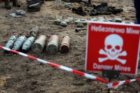 Вилучені з поля різні снаряди та вибухонебезпечні предмети