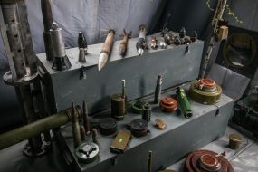 Exhibition of explosives at the SES in Chernobyl