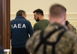 Raphael Mariano Grossi and Volodymyr Zelenskyy