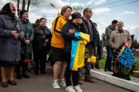 Farewell ceremony with the killed defender Andriy Butryk
