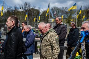 Farewell ceremony with the killed defender Andriy Butryk