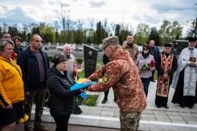 Farewell ceremony with the killed defender Andriy Butryk