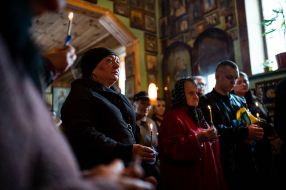 Farewell ceremony with the killed defender Oleksandr Talko
