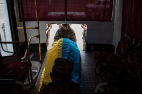 Farewell ceremony with the killed defender Oleksandr Talko