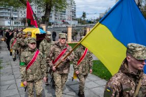 Farewell ceremony with the killed defender Oleksandr Talko