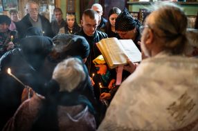 Farewell ceremony with the killed defender Oleksandr Talko