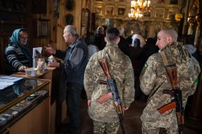 Farewell ceremony with the killed defender Oleksandr Talko