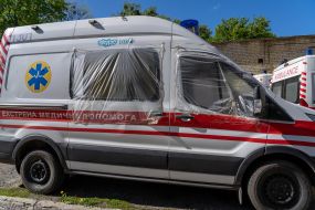 Ambulance with film-sealed windows