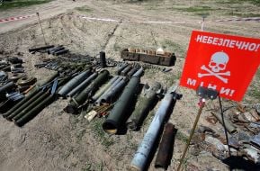 Collected Russian ammunition from the territory of Gostomel airport