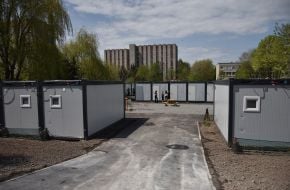Modular town for migrants in Lviv