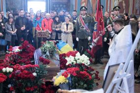 Farewell to journalist, serviceman Oleksandr Makhov in Kyiv
